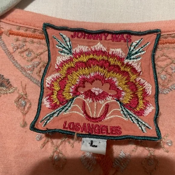 Johnny Was Calida Embroidered Floral Boho Top - Picture 3 of 9